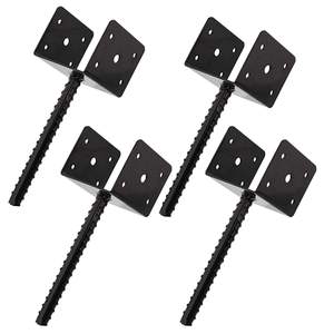 قاعدة مرساة سوداء مطلية بمسحوق أسود للخدمة الشاقة مقاومة للصدأ لأرصفة الأرجوحة بتصميم دعامة العريشة - Product Image 4