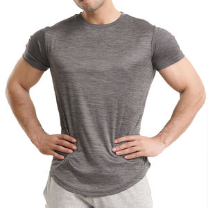 Muscle Fit 100% Polyester T Shirt Hommes Haute Qualité Manches Courtes Summer Crew Neck Tee Shirts Hommes 100% Polyester Tee Tops - Product Image 1