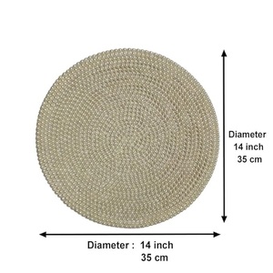 Haute qualité Design géométrique verre perlé couture broderie Pad Glam Style napperon pour cuisine maison décor de table - Product Image 2