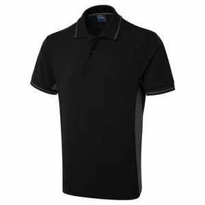 Premium hommes à manches courtes bicolore pour polo tissu tissé respirant solide Style décontracté grande taille conception compressée personnalisée - Product Image 3