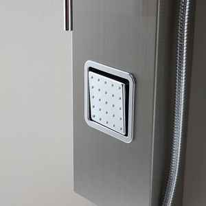 Panel de Ducha de Hidromasaje de Acero Cepillado con Ducha Superior, Conjunto de Baño - Product Image 3