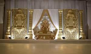 แผงไฟเบอร์ฉากหลังเวทีแต่งงานหรูหราแผงพื้นหลังเวทีแต่งงานแฟนซีแผงตกแต่งเวทีแต่งงานปรับแต่งได้ตามต้องการ - Product Image 6