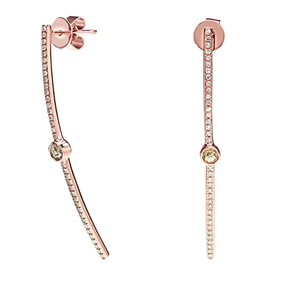 925 boucles d'oreilles en argent goutte de luxe Moissanite diamant 10K 14K 18K or blanc Hip Hop Style Moissanite boucles d'oreilles pour les femmes - Product Image 5