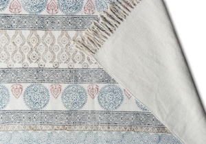 Jacquard tissé à la main coton Kilim tapis extérieur jardin Yoga tapis traditionnel salle à manger tapis tapis de prière main bloc impression plat - Product Image 4