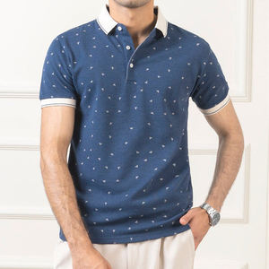 Polos de golf de secado rápido para hombre, venta al por mayor de camisetas de polo con cuello acanalado a rayas y logotipo personalizado que absorbe la humedad - Product Image 1