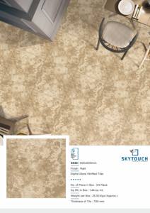 Azulejos de suelo de porcelana mate gris oscuro de 600x600MM de diseño moderno de alta calidad para interiores de edificios para villas fabricante indio - Product Image 4