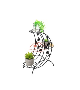 Support à fleurs, support pour plantes en métal en fil de fer forgé à trois niveaux fabrication jardin métal décoration de mariage affichage de pots de fleurs - Product Image 2