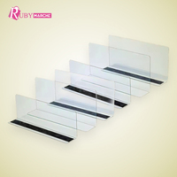 Diviseurs d'étagères transparents en PVC/PET écologiques et durables - Installation facile, options de couleur/taille personnalisées, multi-capacités pour