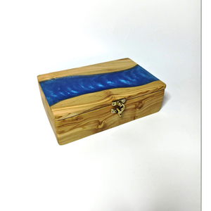 Boîte de présentation de bijoux de collier en bois et résine avec la finition naturelle parfaite pour stocker des accessoires de bijoux - Product Image 6