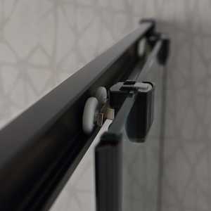ห้องอาบน้ำกระจกใสแบบมีกรอบสีดำด้าน ขนาด 70x70 ซม. หนา 6 มม. ดีไซน์สวยงาม - Product Image 4