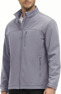 OEM Custom Men's Winter Waterproof Breathable Windproof Softshell Jacket with Stand Collar and Front Logo Made in Pakistan - Product Image 4