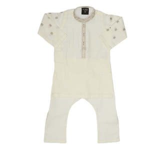 Boys Fancy Shalwar Kameez - Off White - Product Image 4