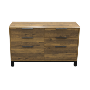 Corsi <b>6</b> <b>Drawer</b> Chest Solid Oak MDF Wood French European Design for Living Room Dining Hotel Use Featuring Storage Features - Product Image 5