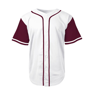 Jersey de malla transpirable bordado personalizado, ropa deportiva de manga corta, patrón liso, conjuntos de béisbol y softbol - Product Image 1