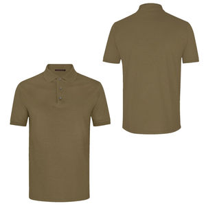 Polos pour hommes 100% coton grande taille logo personnalisé respirant polos pour hommes couleur unie à manches courtes personnalisés OEM - Product Image 6