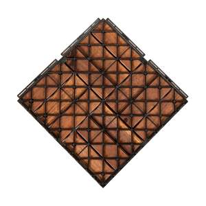 Azulejo de cubierta de acacia, base de plástico para exteriores, fácil instalación, 300x300mm, azulejo de jardín, suelo para exteriores - Product Image 3