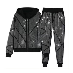 Chándal con diamantes de imitación para hombre, precio bajo, superventas, personalizado, precio al por mayor, chándal con diamantes de imitación para hombre, tacto suave - Product Image 1