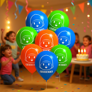Palloncini in Lattice Usa e Getta Pocoyo 27cm 8 Pezzi per Decorazioni Festa di Compleanno per Bambini - Product Image 3