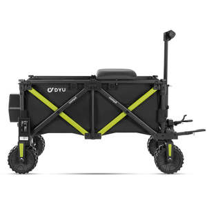 DYU CampX Electric Wagon Four-Wheel <b>Foldable</b> Aluminum Camping <b>Cart</b> with Enclosed Structure Seat Large Capacity Storage - Product Image 6