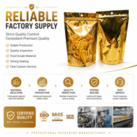 Sachets personnalisés noirs avec logo imprimé en gravure, autoportants, à fermeture éclair, épaisseur 100 microns, en PET/PE Mylar, pour café, snacks et aliments.