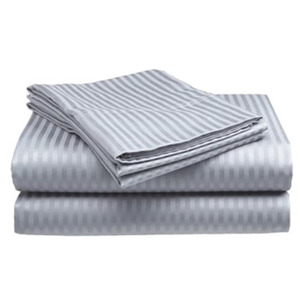 ผ้าปูที่นอนผ้าฝ้ายสีขาวระบายอากาศได้สำหรับโรงแรมขนาดคิงไซส์ออกแบบโลโก้ได้ตามต้องการสำหรับใช้ในบ้าน - Product Image 1