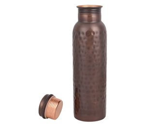 Handmade Pure <b>Copper</b> Ayurvedic Yoga Water <b>Bottle</b> with Customized Designs Portable for Outdoor Use and <b>Drinking</b> - Product Image 3