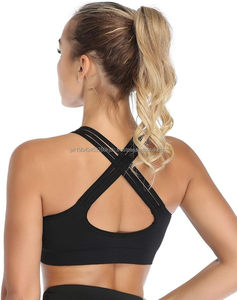Sujetador deportivo sin aros Mid Impact Yoga Bras Unique Cross Back Strappy para Gym Yoga - Product Image 4