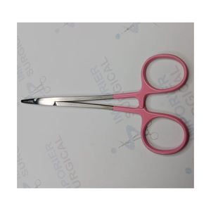 Soporte de aguja de acero inoxidable de alta calidad, abrazadera de sutura reutilizable, instrumentos quirúrgicos, herramientas médicas hemostáticas rectas curvas - Product Image 1