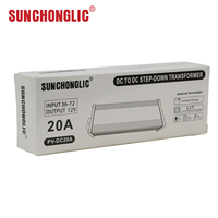 Transformateur torique automatique Sunghonglic monophasé DC abaisseur de tension 36-72V 12V 220V 110V 20A avec bobinage en cuivre, modèle d'adaptateur secteur