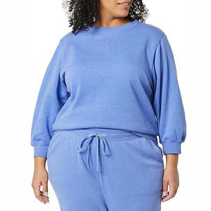 Sweatshirts à capuche décontractés surdimensionnés en coton de haute qualité Sweatshirts à capuche grande taille pour femmes respirant Logo personnalisé col rond vêtements d'hiver de haute qualité - Product Image 3