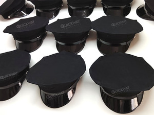 Gorro de Uniforme de Estilo Capitán de 8 Puntas, Unisex, Personalizable, Negro, Gorro de Uniforme con Pico para Ceremonias - Product Image 6