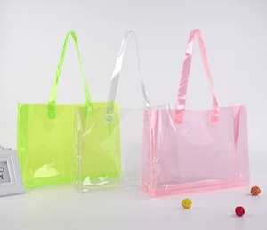 Hot Sale Gift Custom Logo Laser <b>Pvc</b> Shopping Bag Foldable Waterproof Transparent Holographic Supermarket Tote Bag - Product Image 5