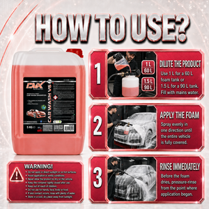 แชมพูล้างรถสูตรโฟม DVX DVX1026 ปลอดภัยต่อสิ่งแวดล้อม ได้รับการรับรองมาตรฐาน REACH สำหรับทำความสะอาดรถยนต์พร้อมเคลือบเงา - Product Image 3