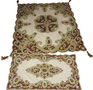 Gran oferta, cubierta de mesa cuadrada de Cachemira bordada a mano con cuentas, diseño Floral de Paisley para fiestas de boda y regalos - Product Image 5