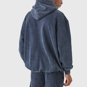 <b>Acid</b> Wash Hoodies HeavyWeight Cotton Oversized <b>Drop</b> Shoulder Hoodie and Pant Suit Blank Distressed Tracksuits for Men - Product Image 6