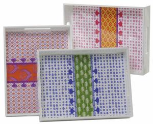 Bandeja de Servicio de Diseño con Recubrimiento de Esmalte de Madera MDF, Bandeja de Mesa de Alta Calidad para Hoteles y Restaurantes - Product Image 1