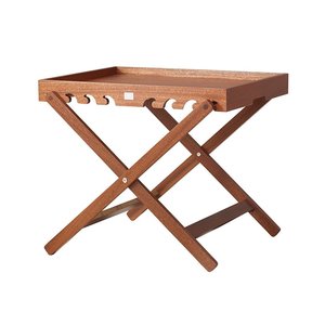 Mesa Auxiliar Smtch de Madera de Caoba Maciza, Altura Ajustable, Mesa de Madera Moderna y Funcional - Product Image 2