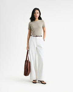 Camiseta de manga corta informal de verano para mujer al mejor precio ajustada de secado rápido transpirable 100% algodón estilo Regular de Routine Vietnam - Product Image 3