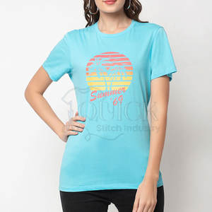 Camisetas de manga corta de alta calidad para mujer, tejido de punto transpirable de estilo informal ecológico a la venta para el verano - Product Image 1