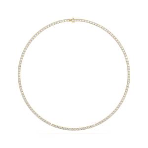 Ultra Round Cut Diamond Tennis <b>Necklace</b> 25.00 Ct DEF VVS Lab Grown Diamond In 14K Solid Gold Special Occasion Party Wear - Product Image 4