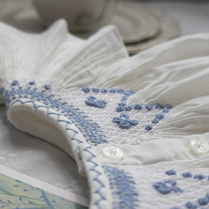 Robe en lin doux smocké faite à la main pour bébé filles Style décontracté pour le premier anniversaire de l'enfant en bas âge OEM Made in Vietnam - Product Image 4