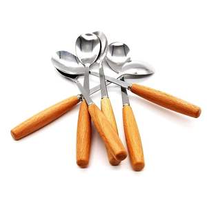 Mehak Impex Juego de Cubiertos de Madera Hecho a Mano, 5 Piezas, Acero Inoxidable, Mango de Madera, Bajo Costo, Boda - Product Image 5