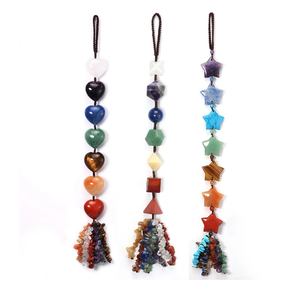 ใหม่Merkaba 7 Chakraร่วงลงอัญมณีพู่จิตวิญญาณการทําสมาธิแขวนหน้าต่างFeng Shuiเครื่องประดับรถตกแต่งผนังบ้าน - Product Image 5