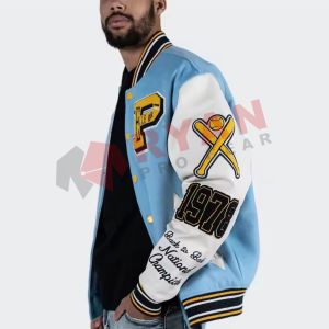 College Varsity Jackets Corps en laine de haute qualité en cuir véritable avec toile à col montant pour la saison d'hiver avec la meilleure qualité - Product Image 4