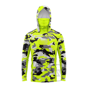 Custom logo Unisex UPF 50+ Pullover <b>Fishing</b> Hoodie Breathable Sublimation 100% Polyester 160g with Built in <b>Mask</b> <b>Fishing</b> Clothes - Product Image 6