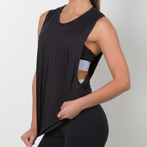 Top vente nouvelle mode femmes débardeurs Logo Slim Fit plaine régulier Fitness hauts d'entraînement 100% doux séchage rapide écologique - Product Image 2