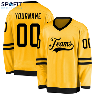 Maillot de hockey sur glace personnalisé de haute qualité, fabrication OEM, surdimensionné, sublimation, unisexe, 100% polyester, séchage rapide, respirant - Product Image 4