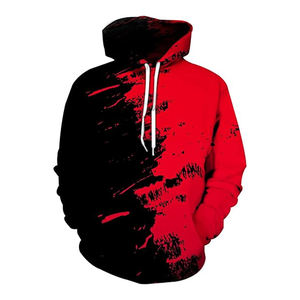 100% coton hommes surdimensionné Hip Hop pull à capuche 3D imprimé à manches longues élégant sublimé vêtements avec technique de teinture - Product Image 1