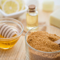 Body Scrub Made From Natural Ingredients (Coffee + Tea + Salt + Sugar Etc.)