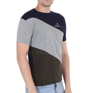 Camiseta de hombre de calidad profesional 100% algodón antiarrugas patrón sólido Top de punto para la venta - Product Image 2